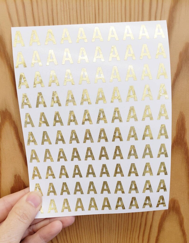 Gold Letter Stickers Set of 50 100 or 200 Single Letter or Etsy