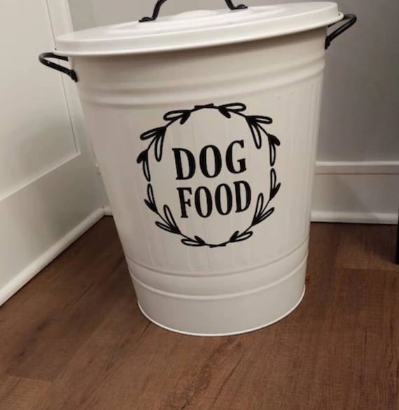 DIY Stenciled Dog Food Container - Buy This Cook That