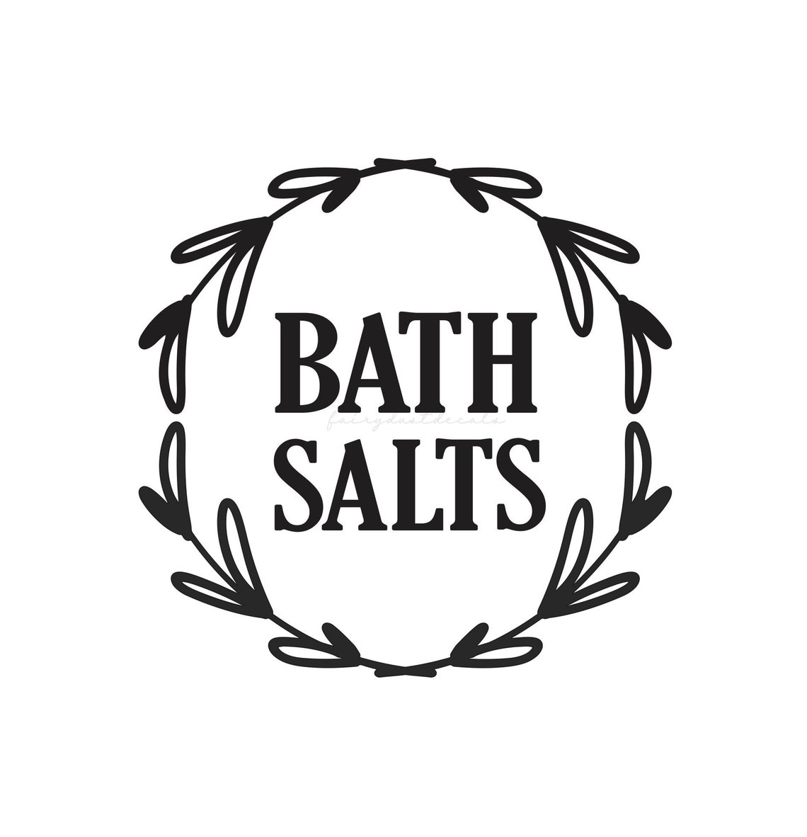 Bath Salts Decal glass container label computer cut vinyl Etsy