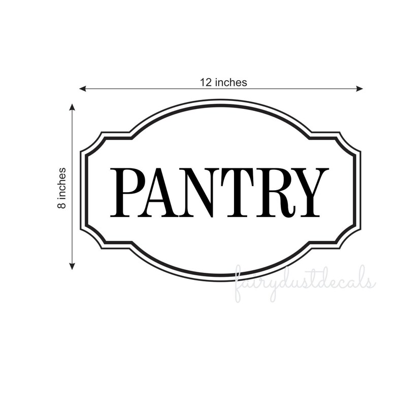 Pantry Decal Vinyl Decal For Kitchen Pantry Door Organized Etsy
