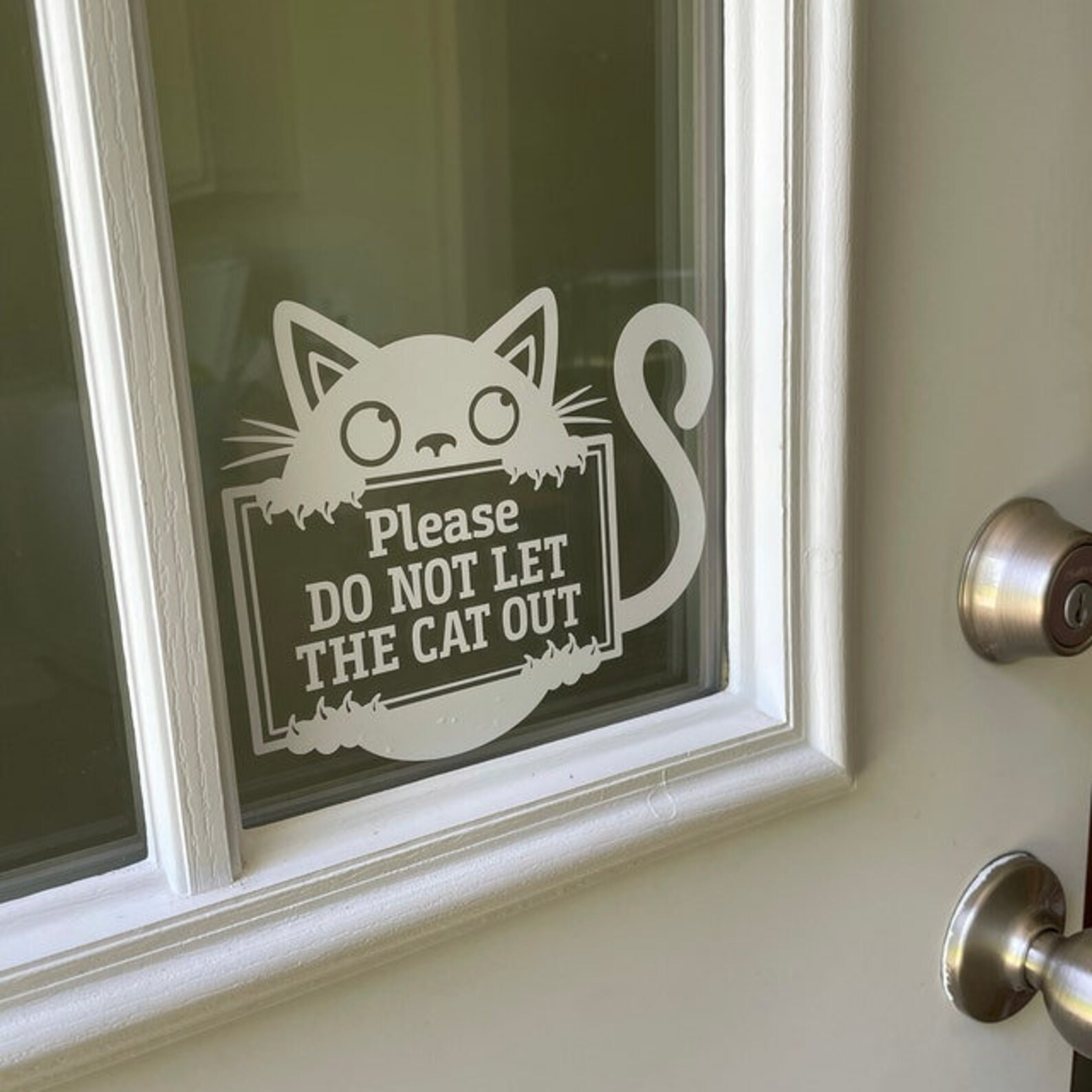 Please Do Not Let the Cat Out Decal Pet Safety Computer Cut - Etsy