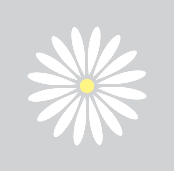 Daisy Wall Decals Set of 12 Flower Decals for baby nursery Etsy