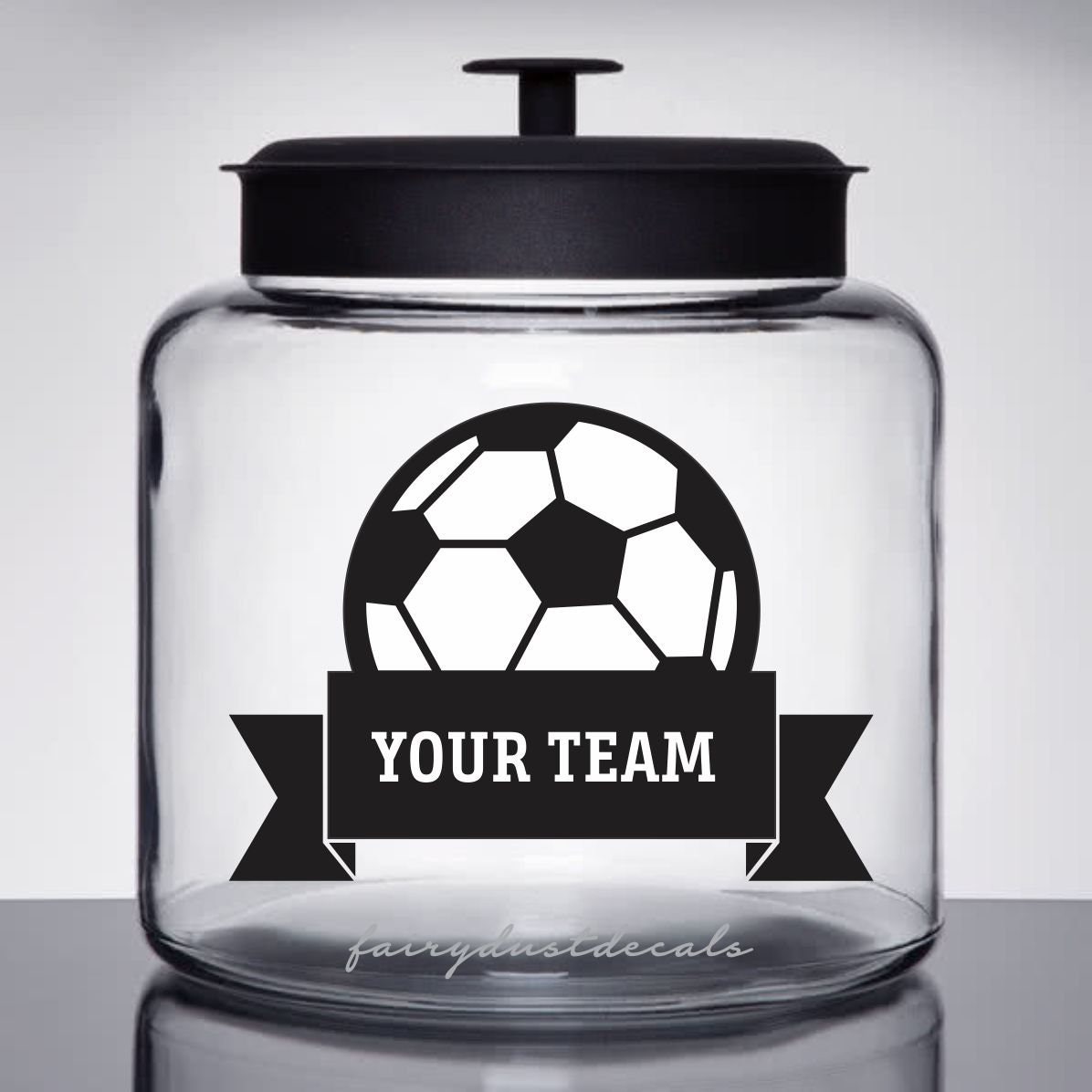Soccer Money Jar Decal Donation Jar Sticker Soccer Team Etsy