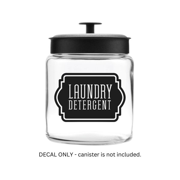 Laundry Detergent Decal, laundry room soap powder container sticker, laundry organizer vinyl decal, detergent label, DECAL ONLY