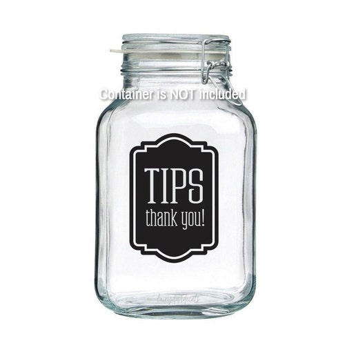 Tip Jar Label Feeling Tipsy Decal Tip Jar Sticker Computer Etsy