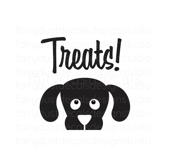 Dog Treats Vinyl Decal label for dog treat container pet Etsy