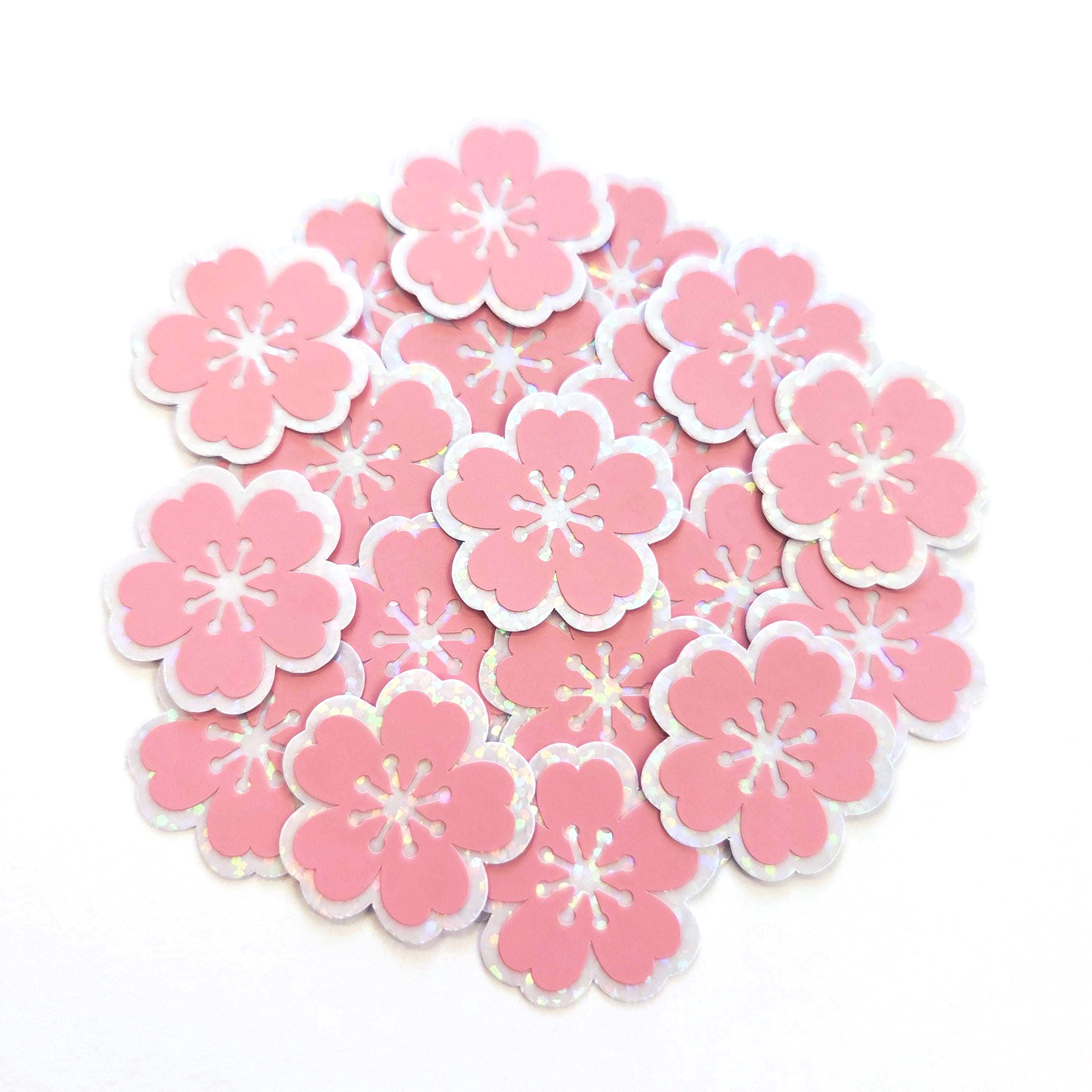 Light Pink Cherry Blossoms Die-cut Stickers, Choose Amount - Etsy