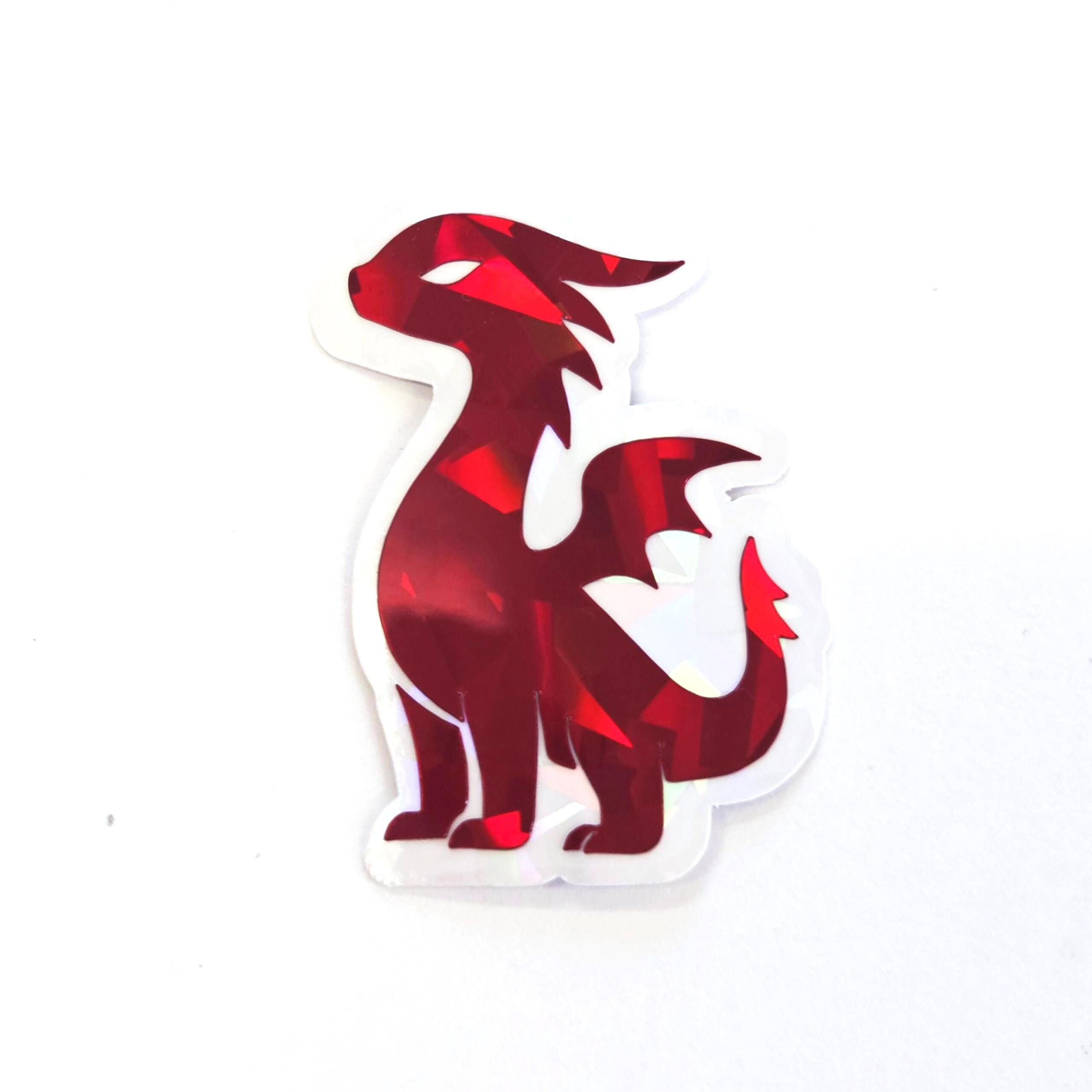 Red Dragons Mini Sticker Set, Sparkly Dragoncore Fantasy Stickers - Etsy