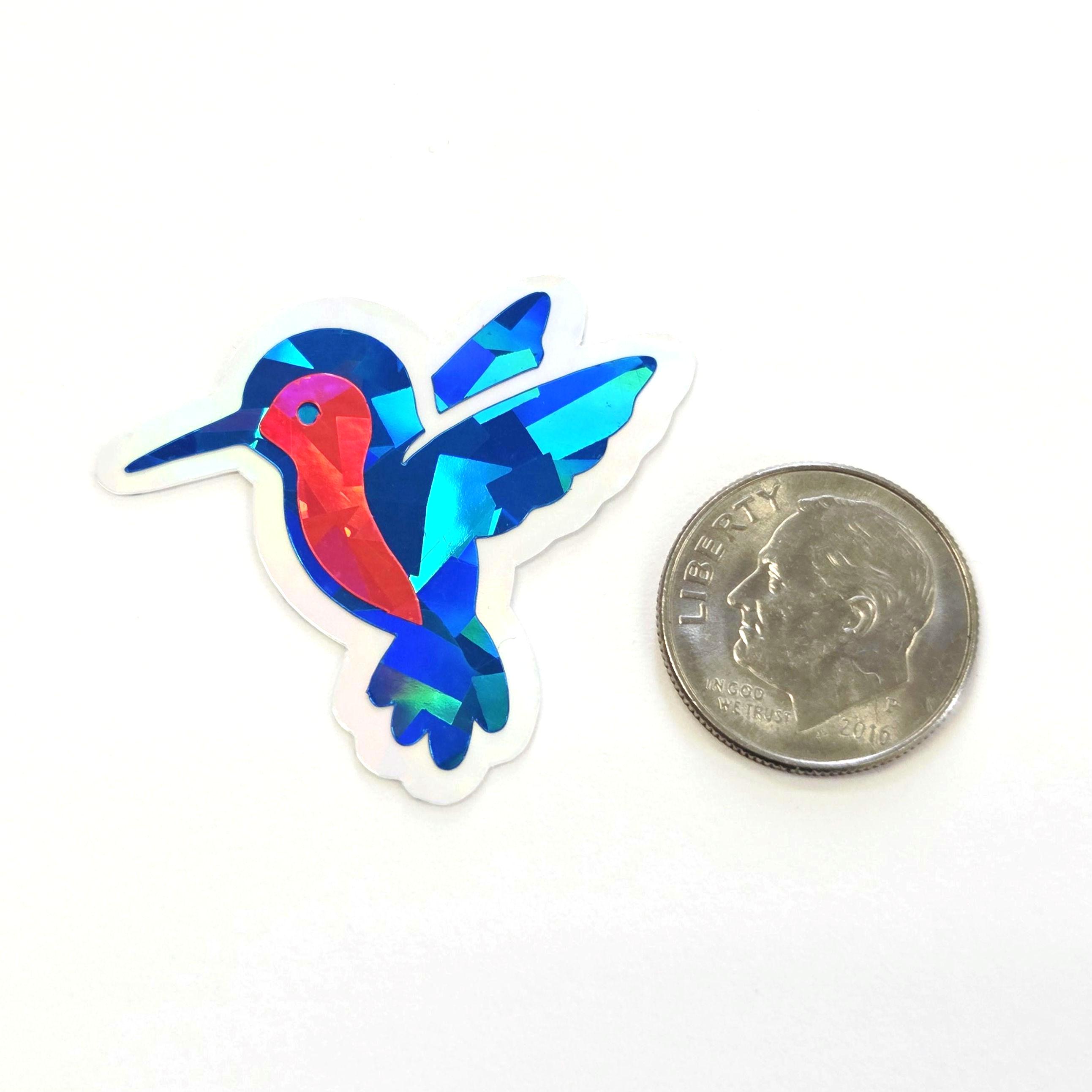 Blue Hummingbirds Mini Sticker Set, Sparkly Vinyl Birds for Crafts ...