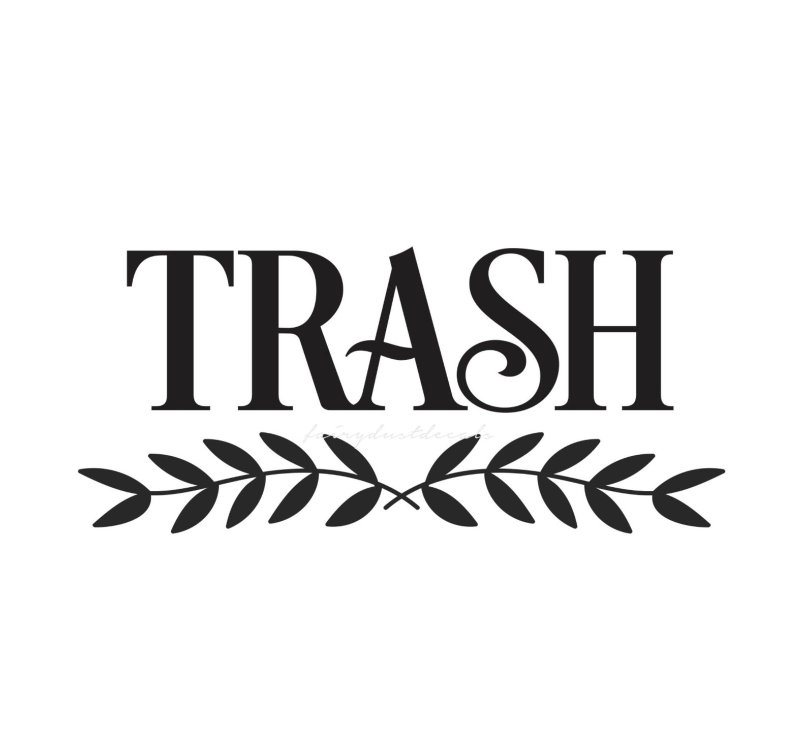 Trash Decal Vinyl Sticker Label for Trash Can Garbage Barrel Etsy
