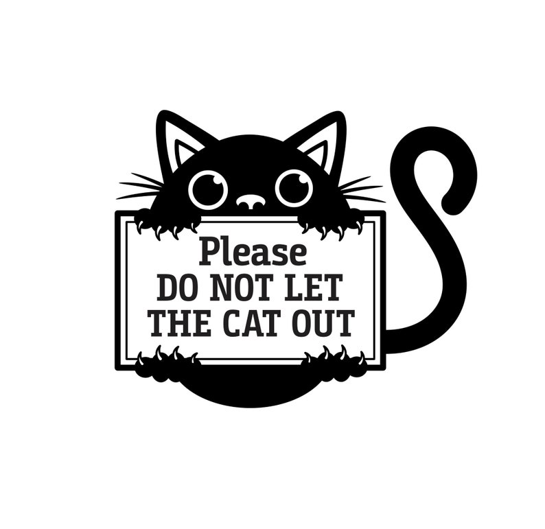 Please Do Not Let the Cat Out Decal pet safety sticker Etsy