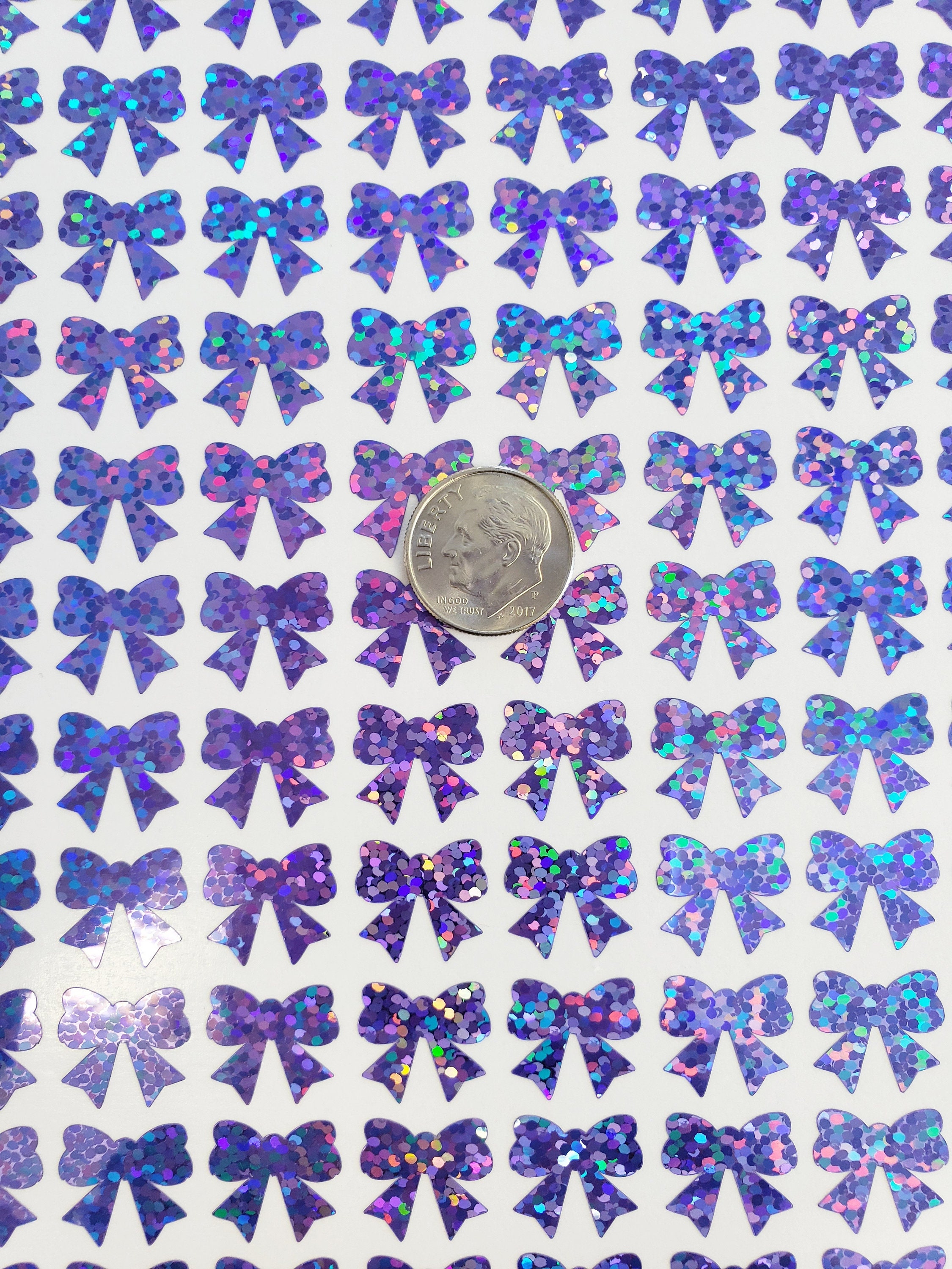Purple Ribbon Stickers 50 Small Bow Ribbon Vinyl Decals - Etsy