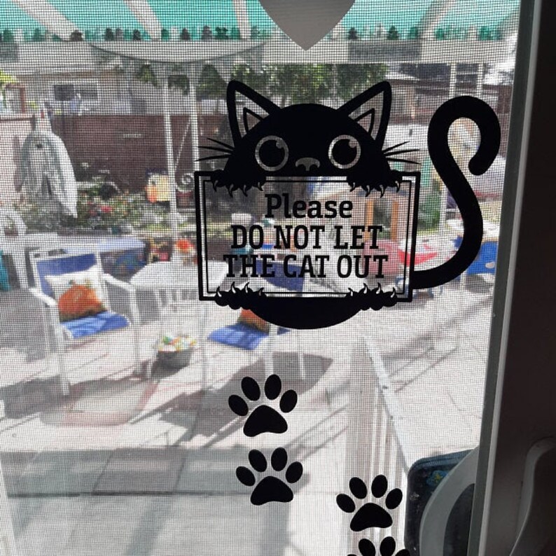 Please Do Not Let the Cat Out Decal pet safety sticker | Etsy