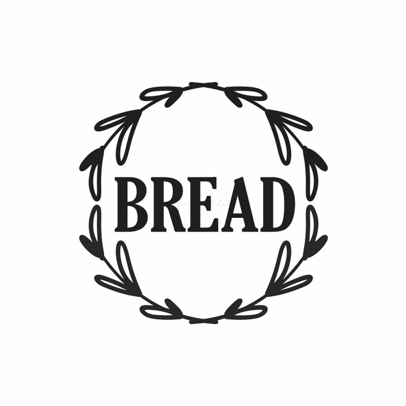 Bread Decal computer cut vinyl sticker bread box label Etsy