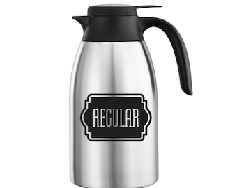 Regular Coffee Decal, wedding dessert coffee station vinyl decals, DECAL ONLY