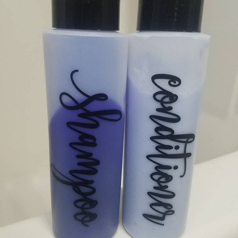 Shampoo and Conditioner Decals computer cut vinyl decals Etsy
