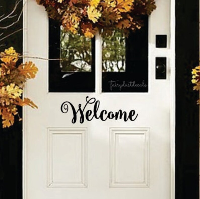 Welcome Front Door Decal Entryway Porch Image 0