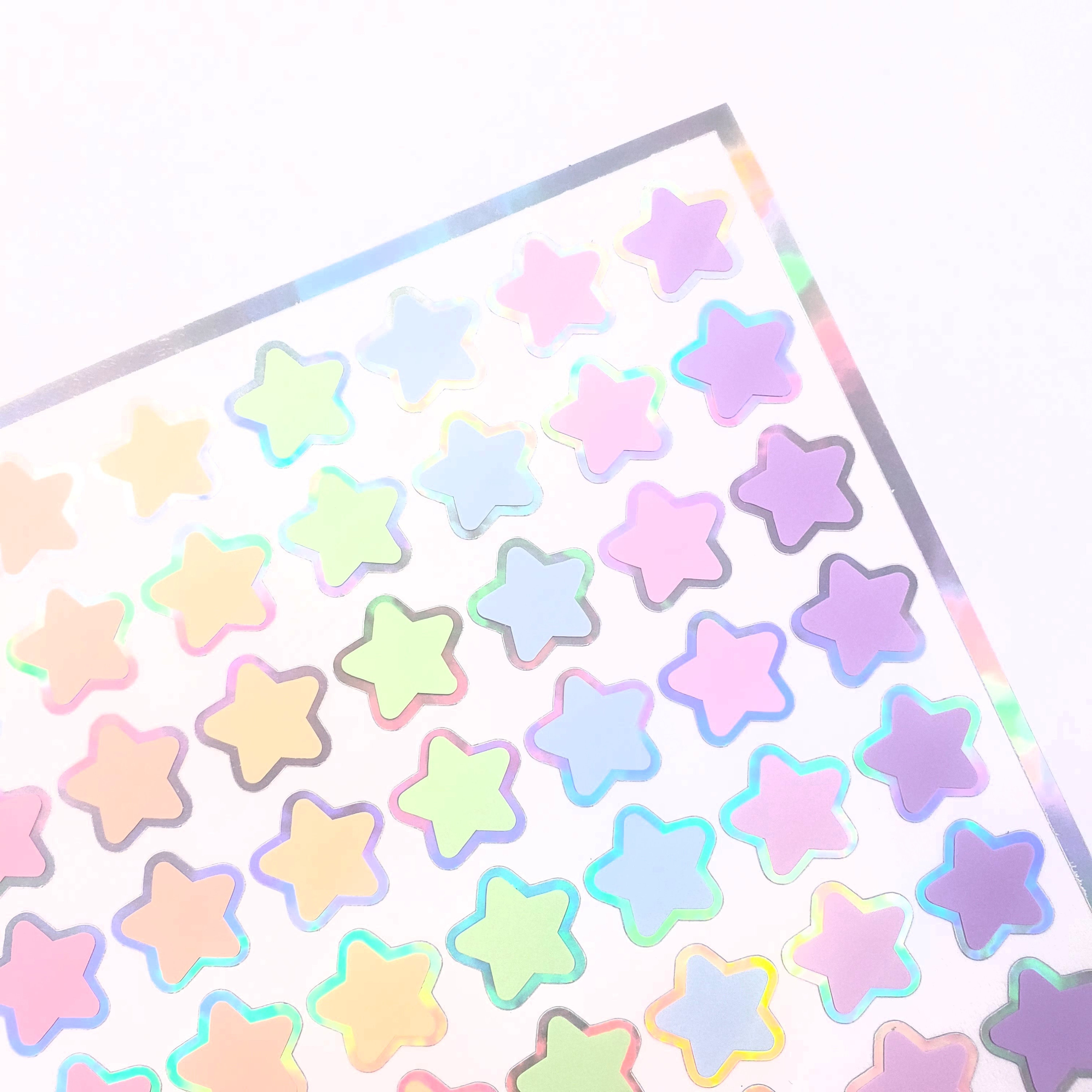 Pastel Rainbow Star Stickers, Set of 70 Small Soft Color Kawaii Stars ...
