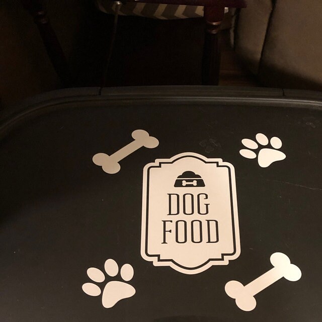 Dog Food Decal Computer Cut Container Label Dog Food Etsy