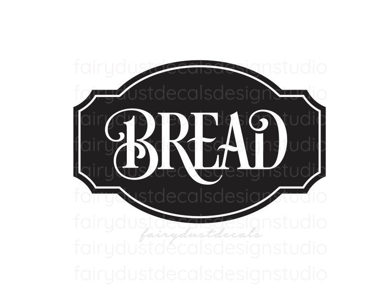 Bread Box Decal computer cut vinyl sticker kitchen pantry Etsy