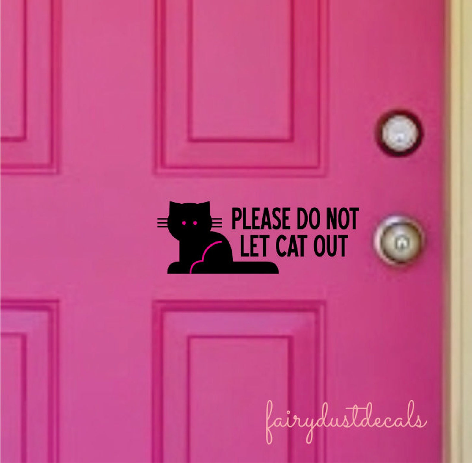 Cat Decal Do Not Let Cat Out Pet Safety Front Door Sign Etsy Singapore