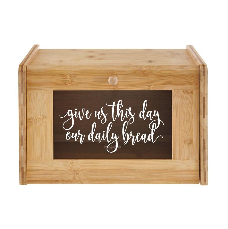 Bread Box Decal give us this day our daily bread religious Etsy