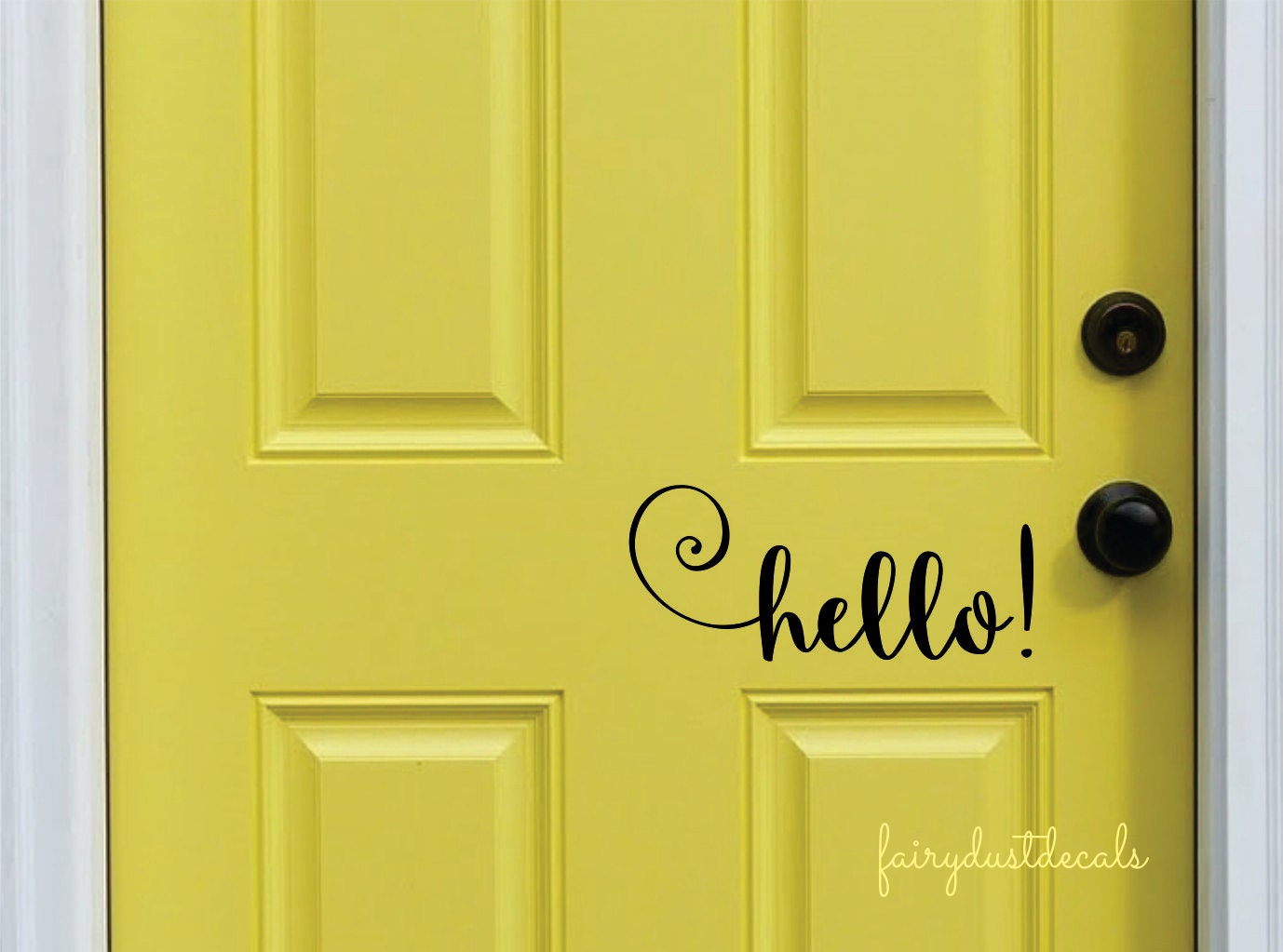 O Decal Front Door Greeting Wall Vinyl Lettering
