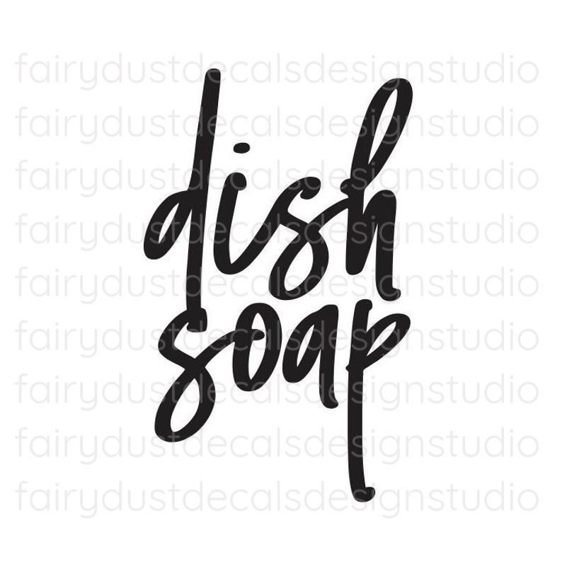 Hand Soap and Dish Soap Dispenser Bottle Decals Set of 2 Etsy