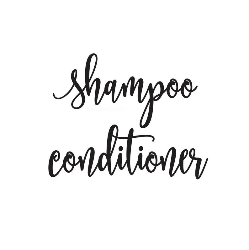 Shampoo and Conditioner Decals computer cut vinyl decals Etsy