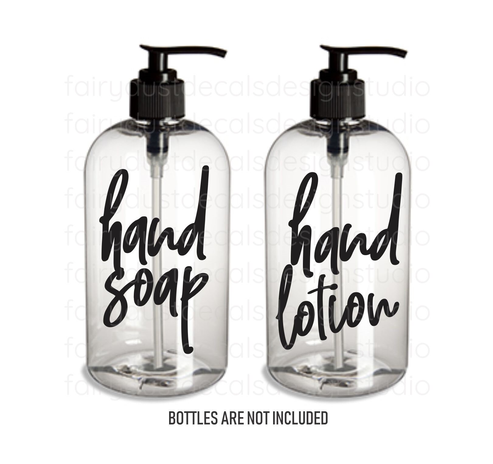 Hand Soap and Hand Lotion dispenser bottle decals set of 2 Etsy