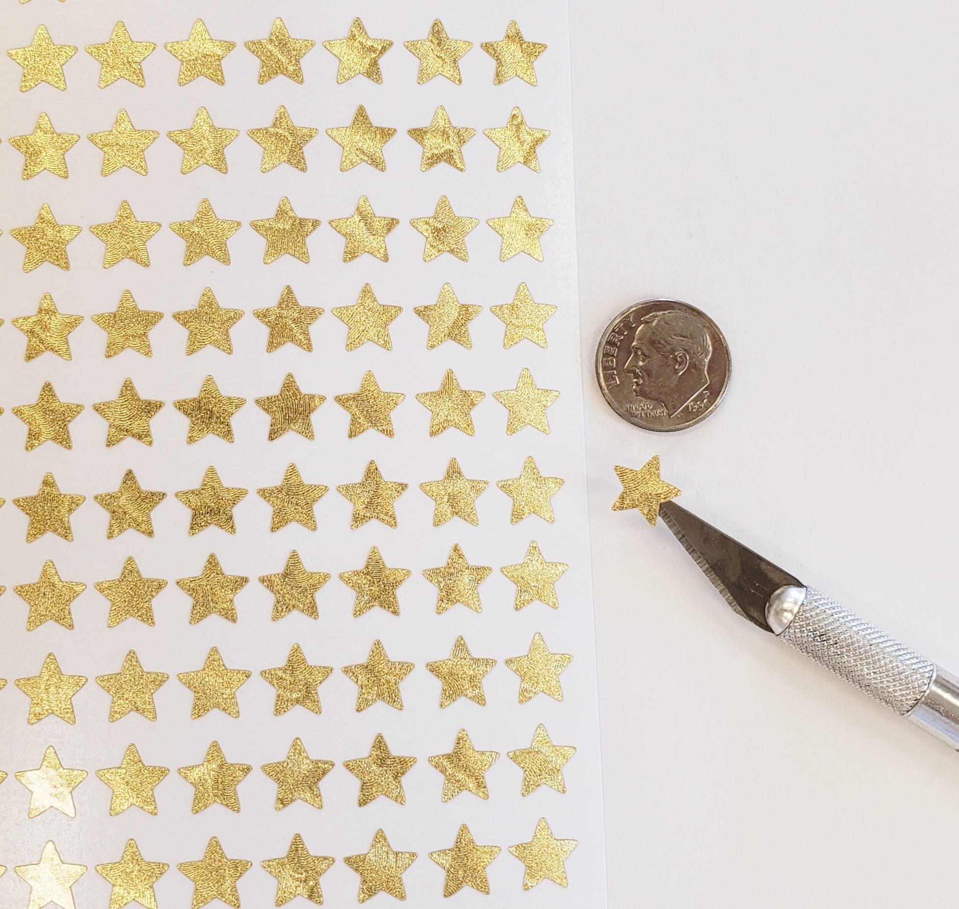 Microglitter-Sticker, Sternen-Bordüre, gold