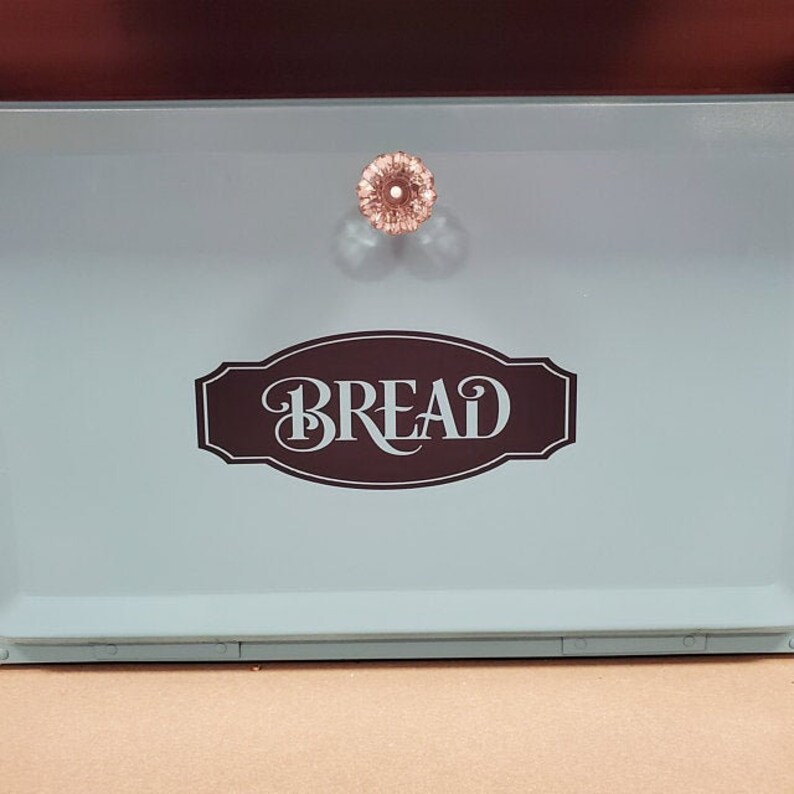 Bread Box Decal computer cut vinyl sticker kitchen pantry Etsy