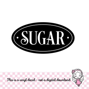 Sugar Decal for Canister, Kitchen Pantry Home Organization, Vinyl ...
