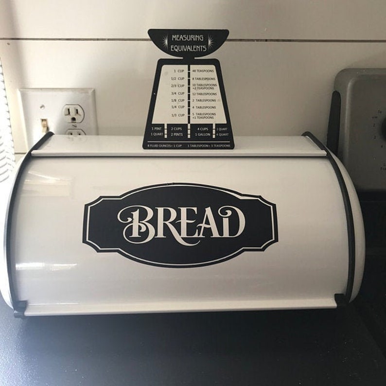 Bread Box Decal computer cut vinyl sticker kitchen pantry Etsy
