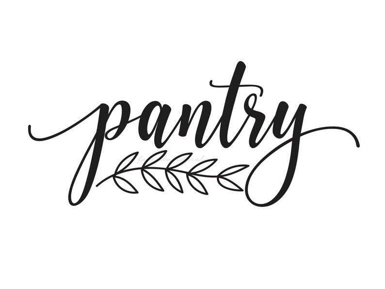 Pantry Decal Computer Cut Vinyl Sticker For Kitchen Closet Etsy