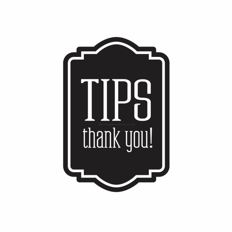 Tip Jar Decal tip money canister label cocktail waitress Etsy