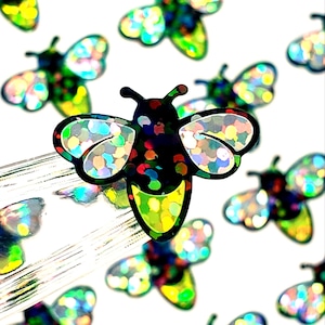 Firefly Stickers, set of 35 lightening bug stickers, sparkling firefly vinyl stickers for mason jars, envelopes, journals and crafts