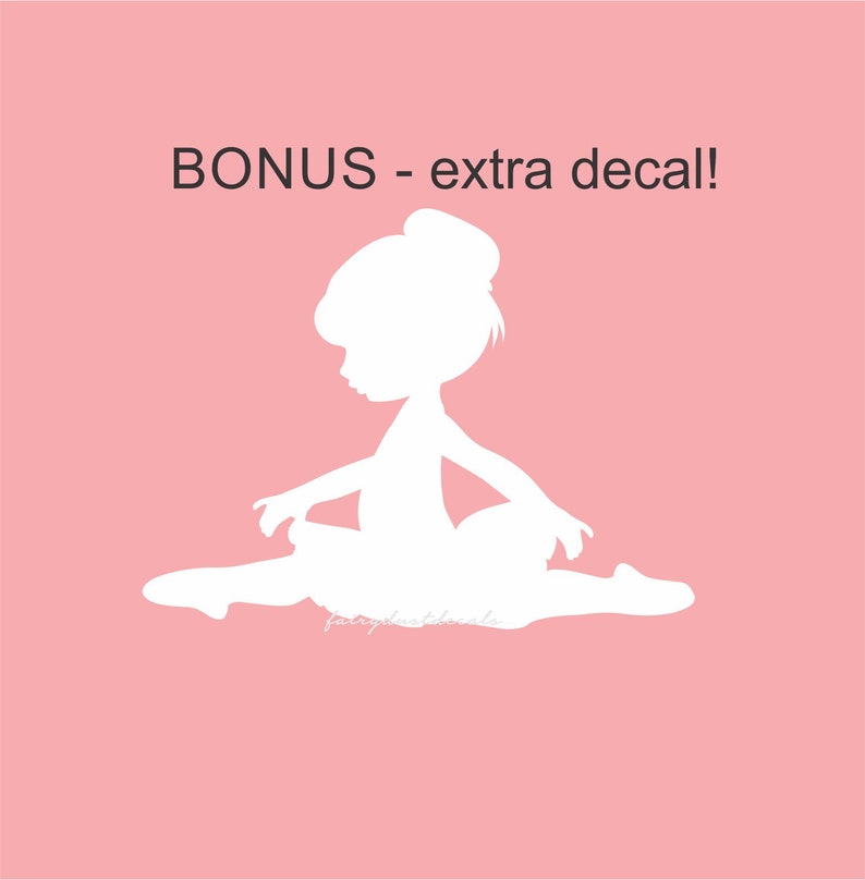 Ballerina Wall Decals little girl ballet dancer set of 6 Etsy