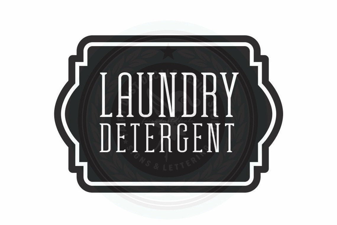 Laundry Detergent Decal laundry room soap powder container Etsy