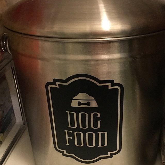 Dog Food Decal Computer Cut Container Label Dog Food Etsy