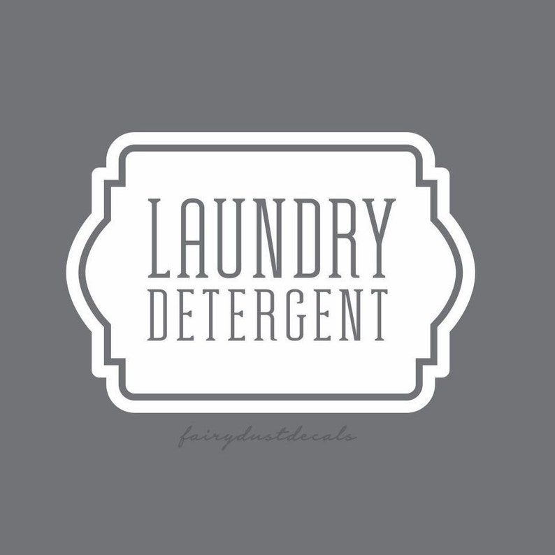 Laundry Detergent Decal laundry room soap powder container Etsy