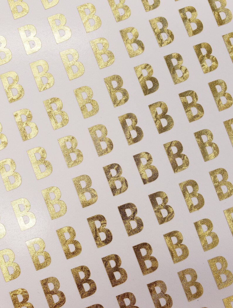 Gold Letter Stickers Set of 50 100 or 200 Single Letter or Etsy