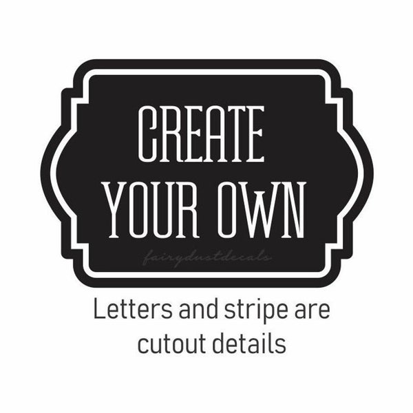 Custom Decal, Create Your Own, home organization label sticker, computer cut vinyl decal