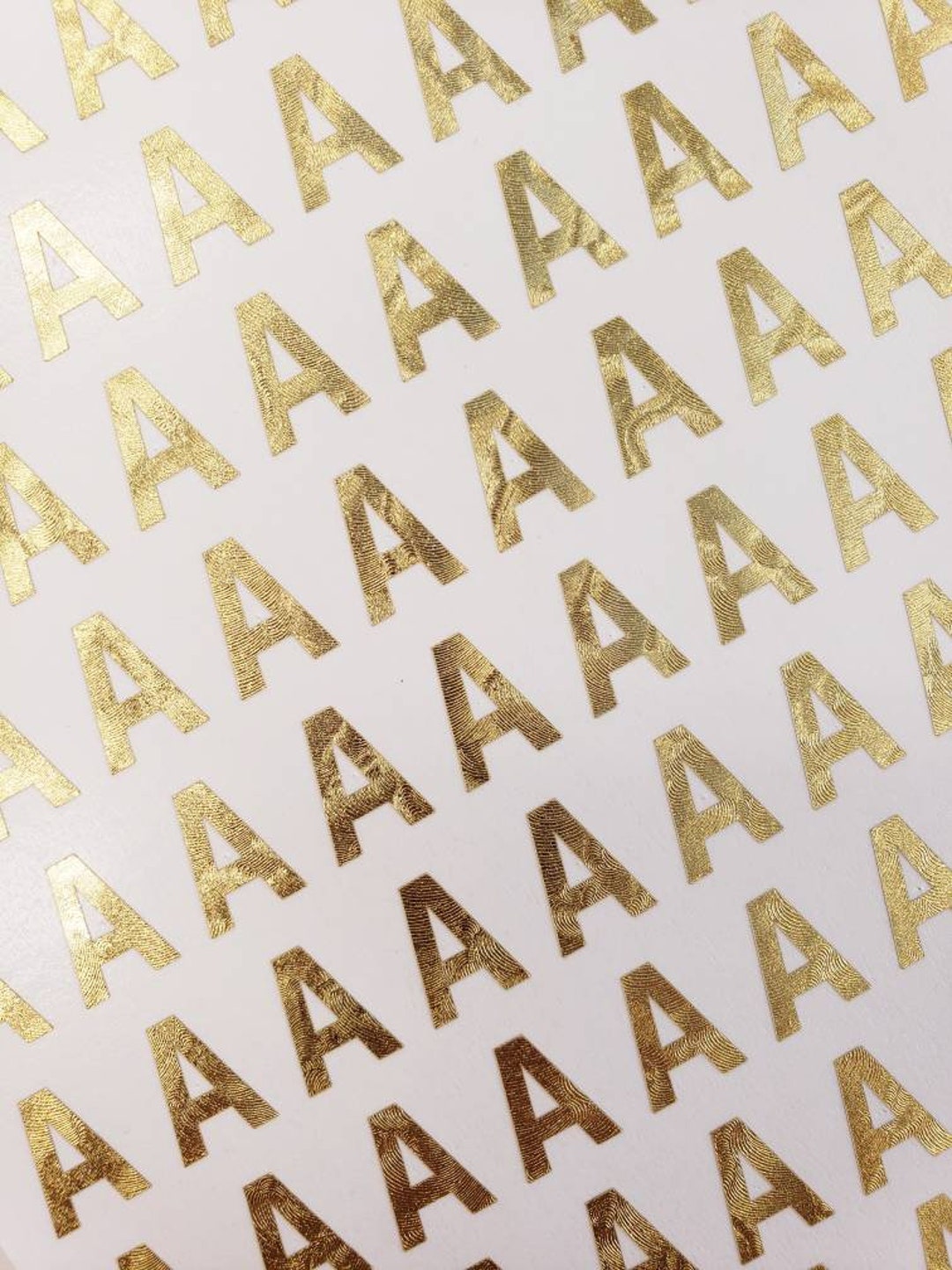 Gold Letter Stickers, Set of 50, 100 or 200 Single Letter or Number