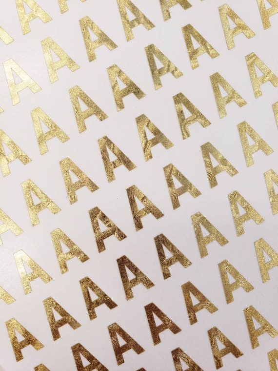 Gold Letter Stickers, Set of 50, 100 or 200 Single Letter or