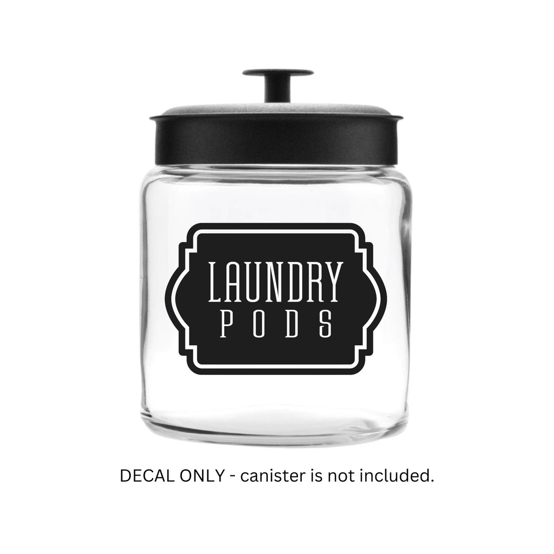 Laundry Pods Decal, Organized Laundry Room, Cleaning Products Labels