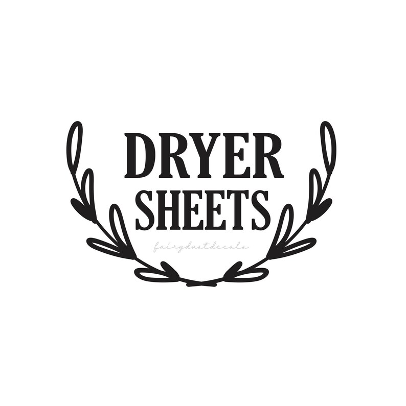 dryer sheets decal computer cut vinyl decal laundry room etsy