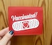 Vaccination Card Cover, Covid-19 Vaccine Card Protector, Vaccinated Decal, red cover, bandage design, vaccine passport, cdc card holder 