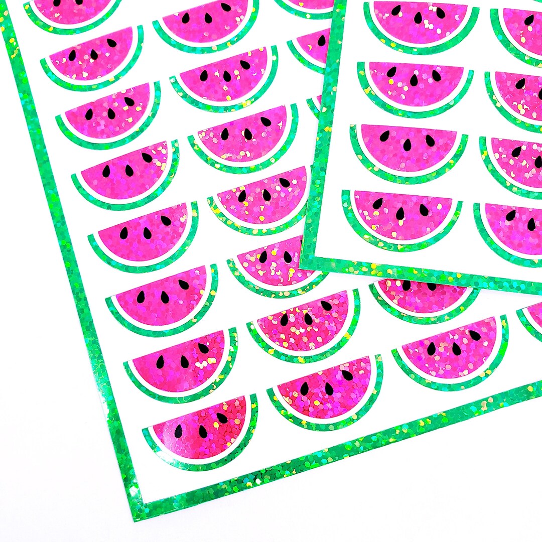 Watermelon Stickers. Sparkly Summer Fruit Vinyl Decals. Etsy
