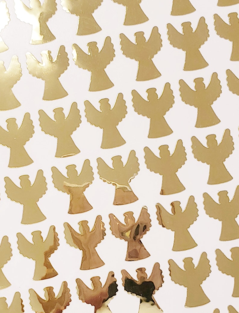 Small Angels Stickers, Set of 104 Vinyl Angel Decals for Holiday Cards ...